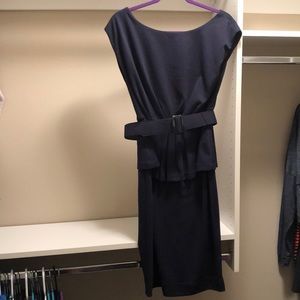 Navy Business Professional Mid-Length Dress Size10